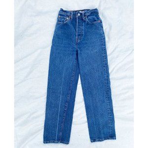Levi's Ribcage High-Waisted Jeans.